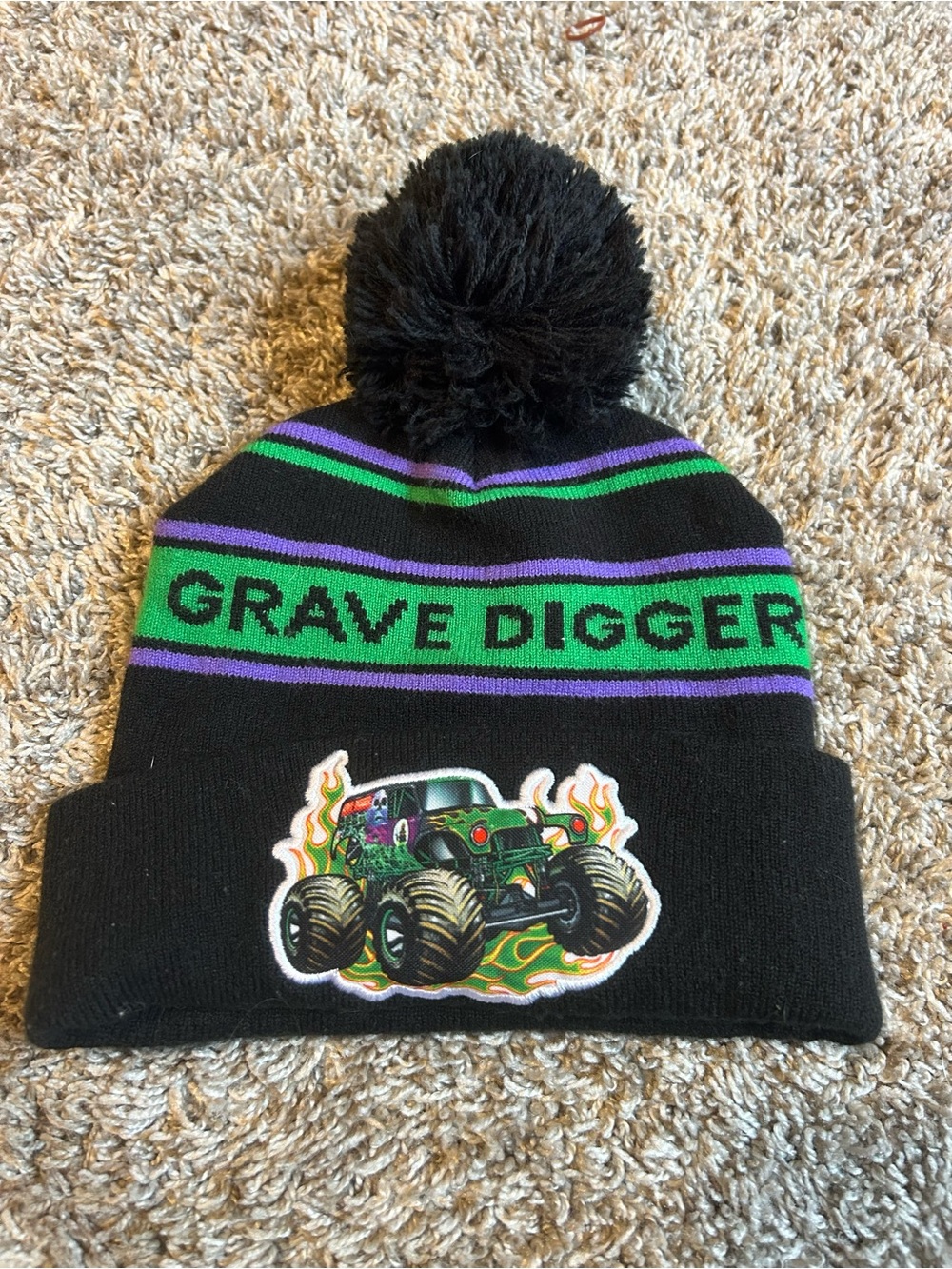 Monster Jam Grave Digger Toddler Beanie.